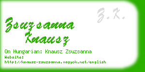 zsuzsanna knausz business card